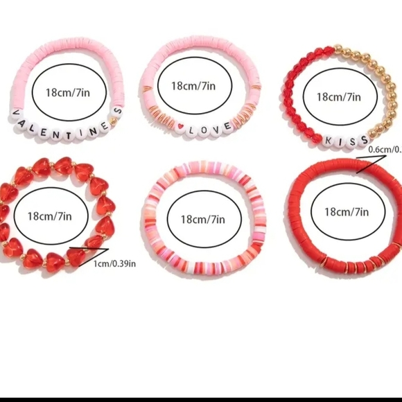 Colorful Valentine's Beaded Bracelets - Picture 3 of 3